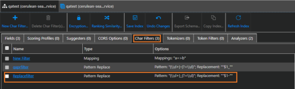Pattern Replace Character Filter