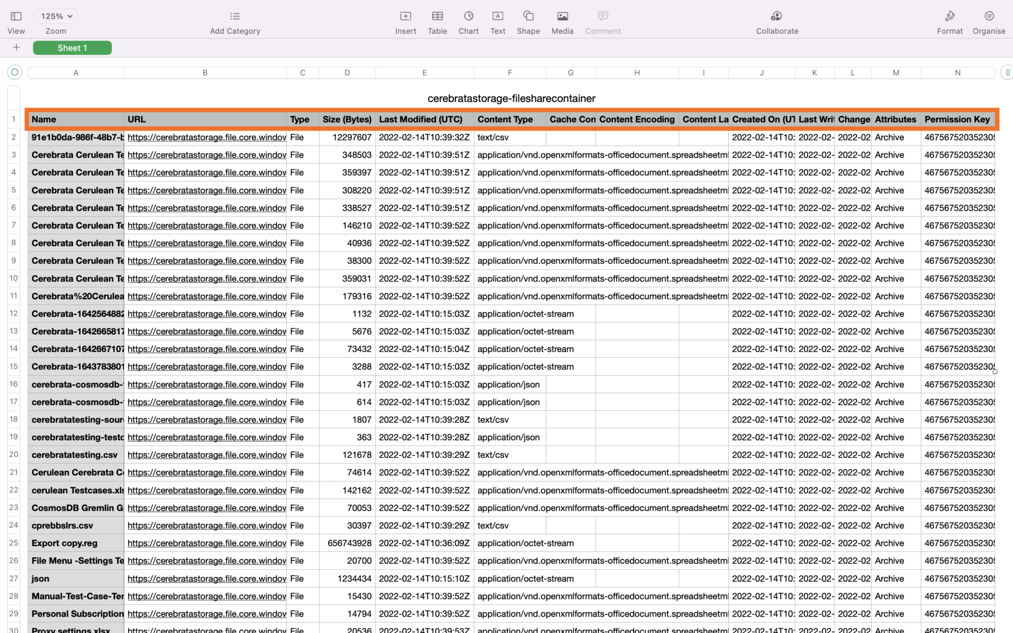 Export File Folders Properties From Storage Account File Shares